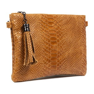 Ermine Borsa a tracolla Donna.
Pelle autentica Camoscio Inciso Serpente