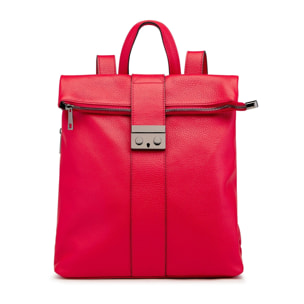 Borse Donna colore Rosso-in pelle Made in Italy 38x33x14cm