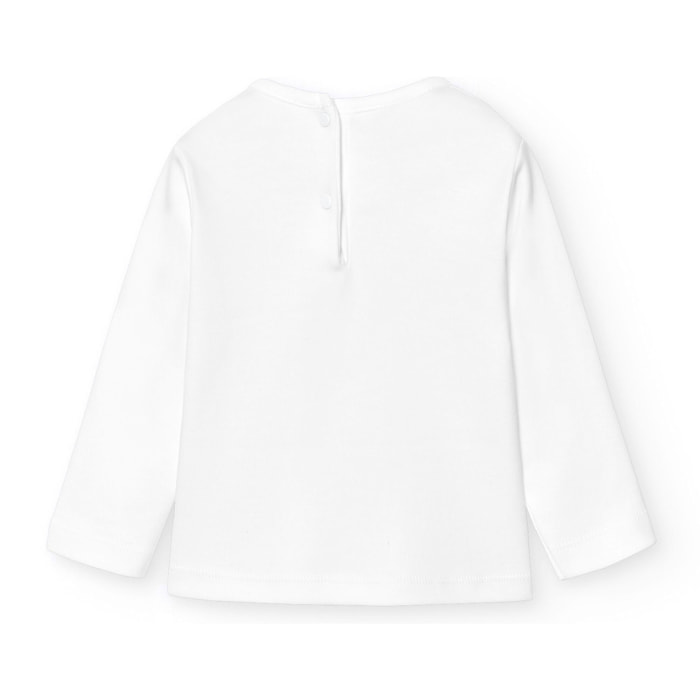 Camiseta Lisa Basica Blanco Talla 9 Meses