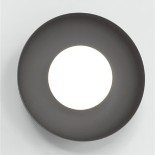 Lampada da parete Ozzy in acciaio nero opaco