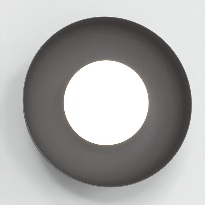 Lampada da parete Ozzy in acciaio nero opaco