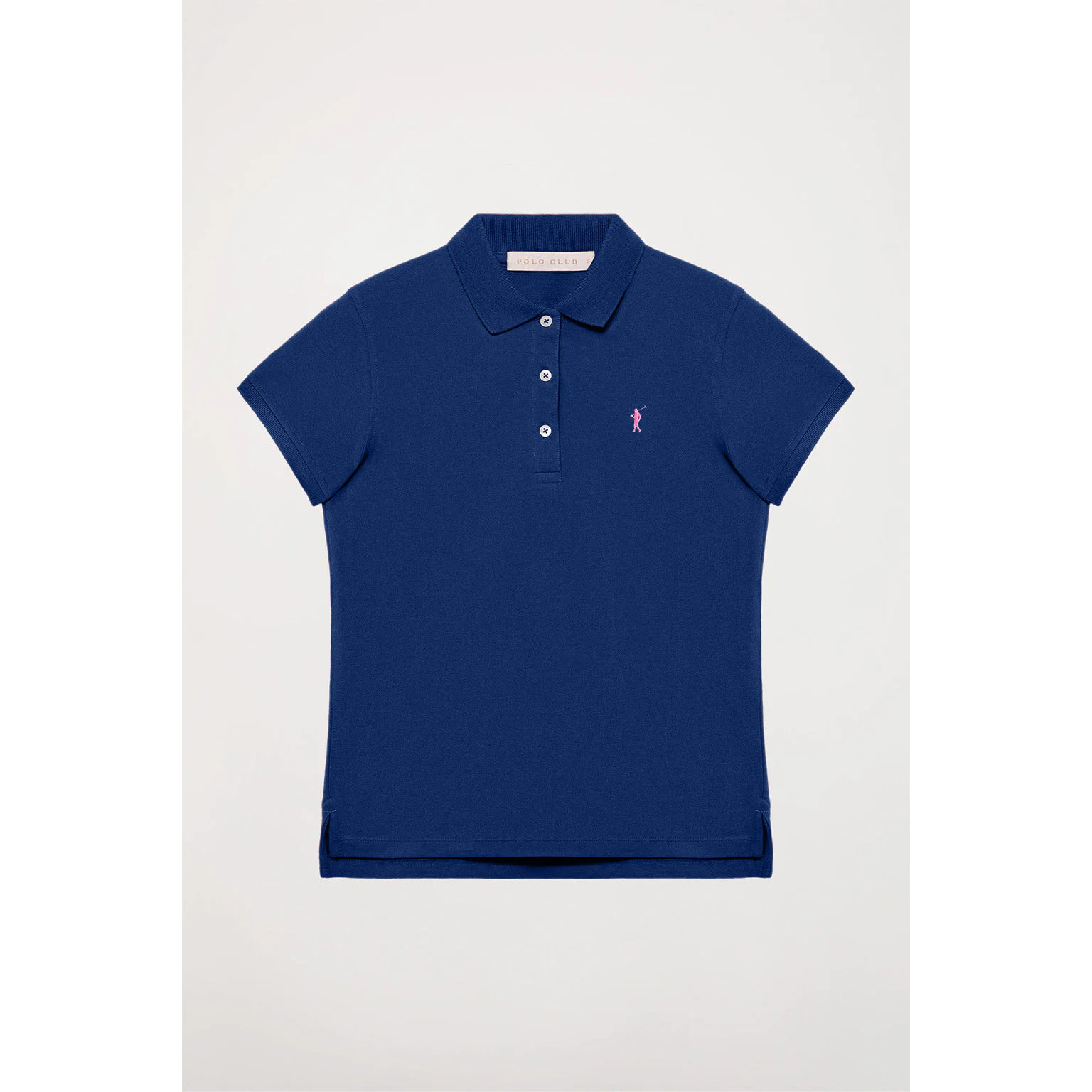 Polo a maniche corte piquet blu presidenziale con logo Rigby Go