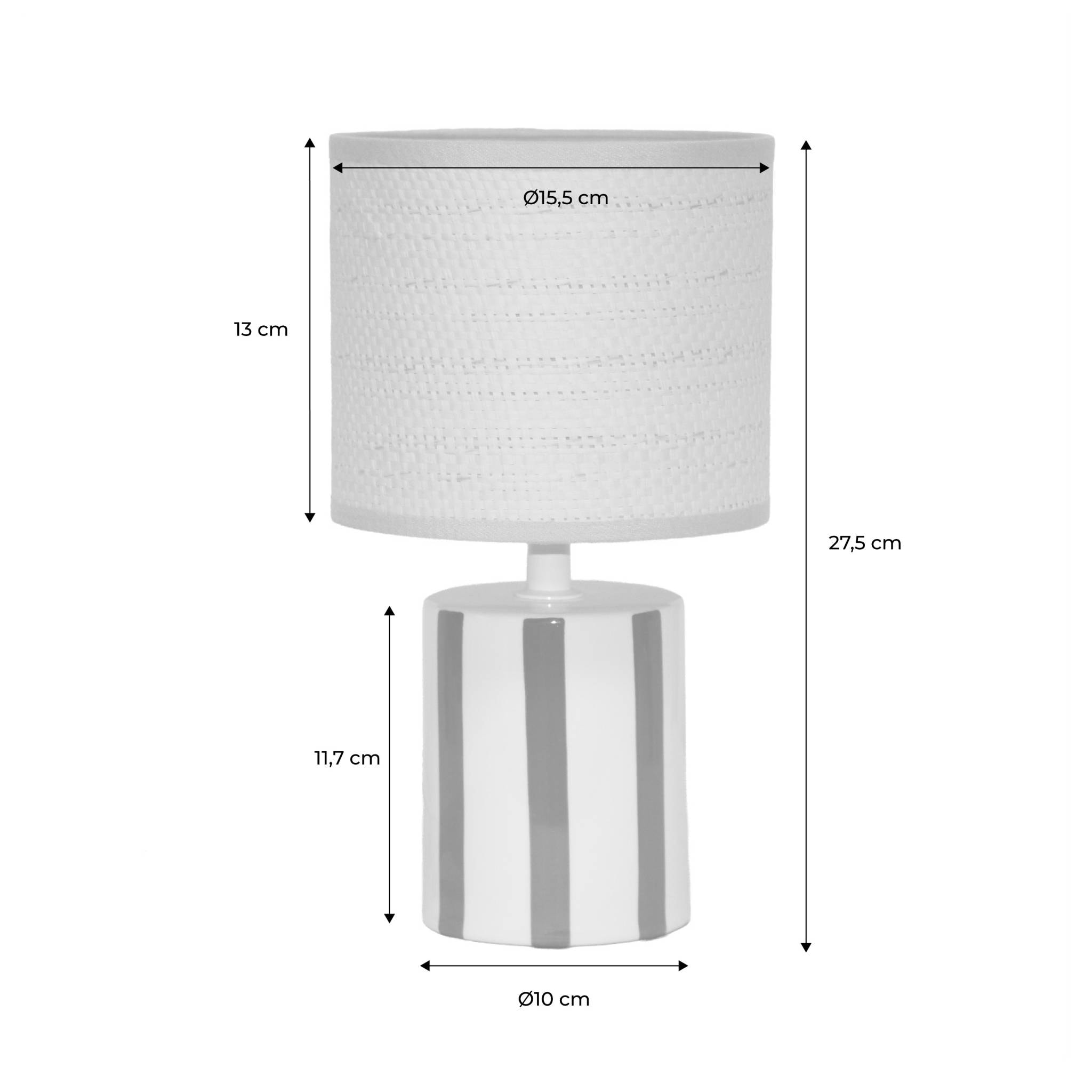 Lampe de table intérieur céramique moutarde H 28cm - Aurore