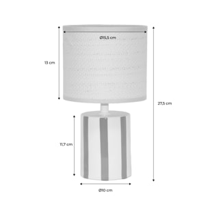 Lampe de table intérieur céramique moutarde H 28cm - Aurore