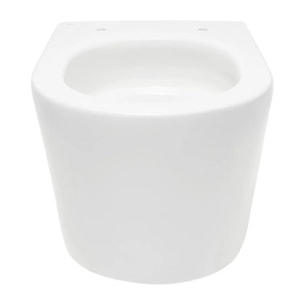 Brevis WC suspendu sans bride avec abattant SoftClose, rinçage Vortex, fixations invisibles, blanc (SATBRE010RTORP)