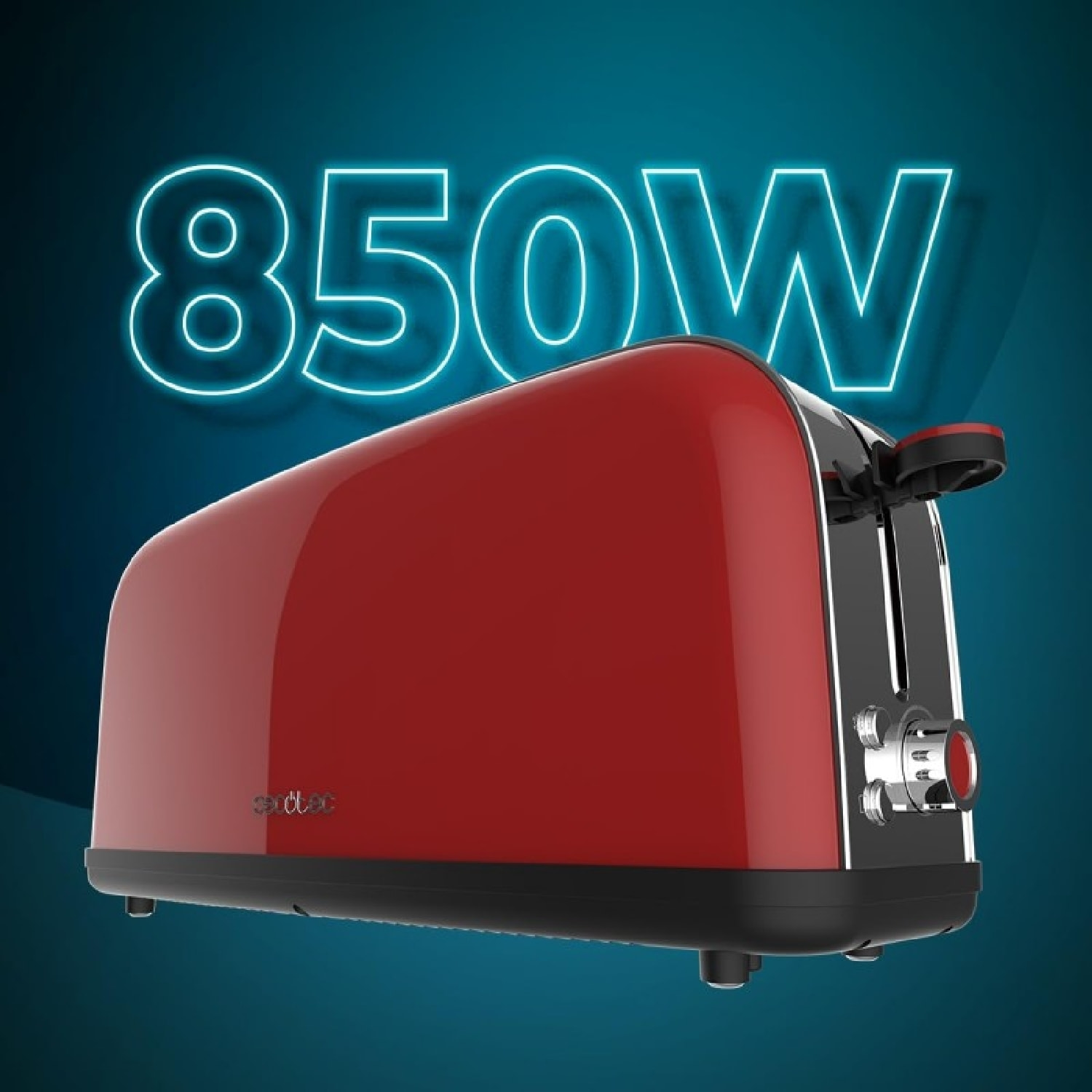 Cecotec Grille-pain vertical Toastin' time 850 Red Long