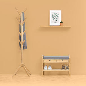 Porte-manteaux 8 crochets Bambou