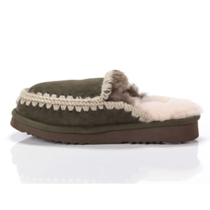 Boots Mou SLIPPER PLAT Verde