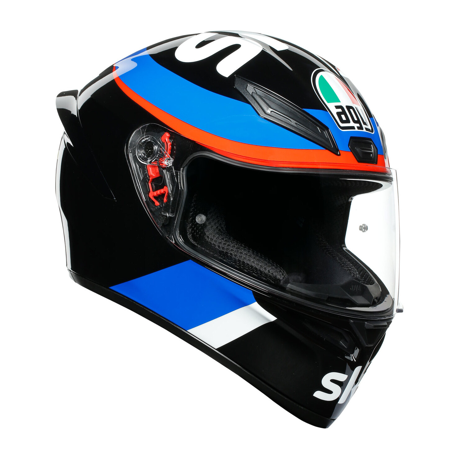 CASCO K1 VR46 SKY RACING TEAM BLACK/RED AGV