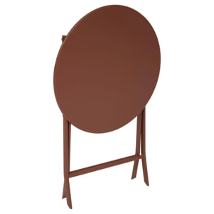 Table de jardin Greensboro 2 places pliable D60cm acajou