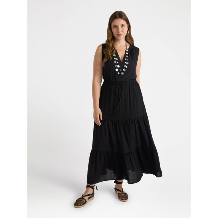 Fiorella Rubino - Falda larga con volantes - Negro