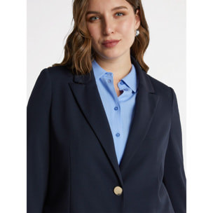 Fiorella Rubino - Blazer con botones joya - Azul