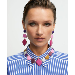Choker con pezzi geometrici in vari colori