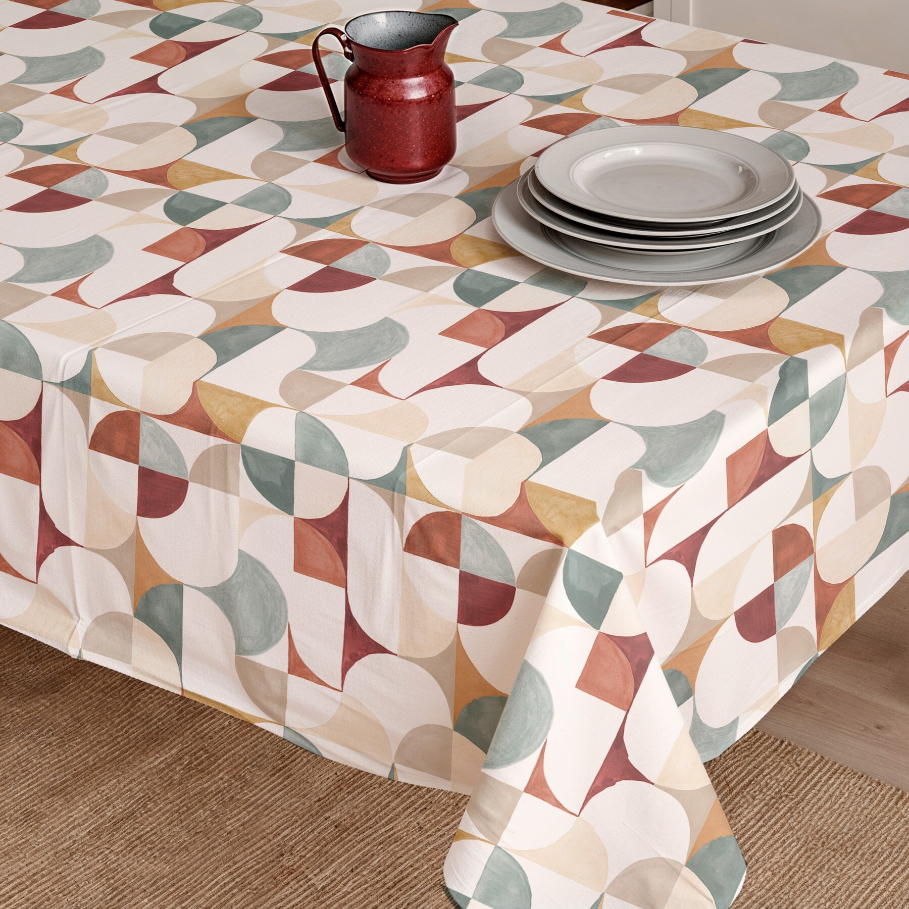 Nappe imprimée anti-tâches NAGORE MULTICOLORE