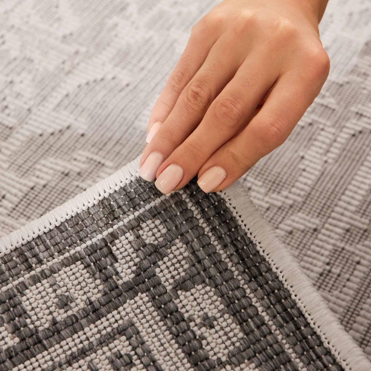 Tapis exterieur kilim oriental authentique, erta, idéal terrasse