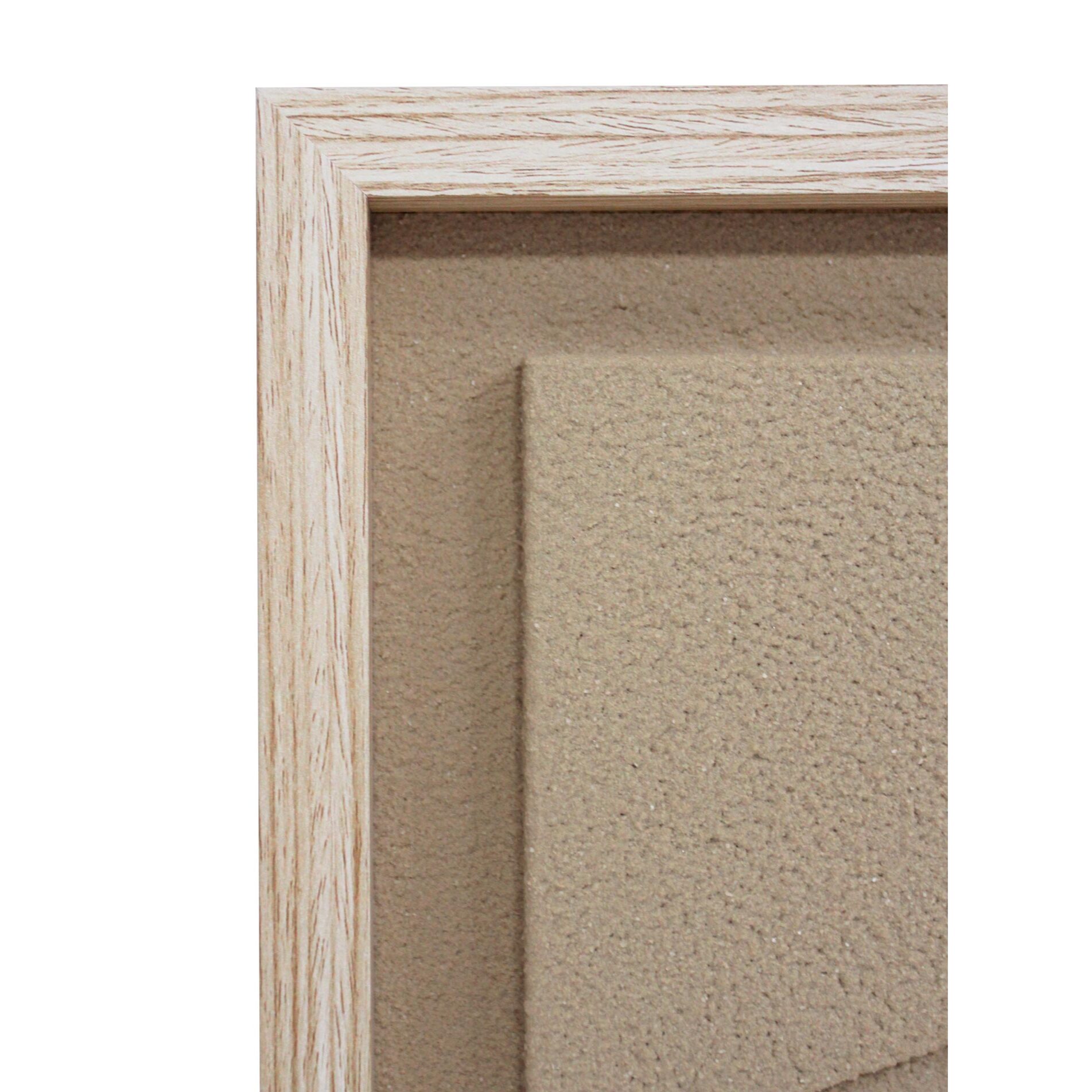 Cuadro Curves resina 3D texturizado abstracto beige 70x50x4 cm