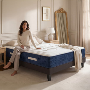 Matelas Hybride Dolce Vita, Ressorts Ensachés & Mémoire de fome, Soutien Ferme, 28 cm, Limite les Points de Pression