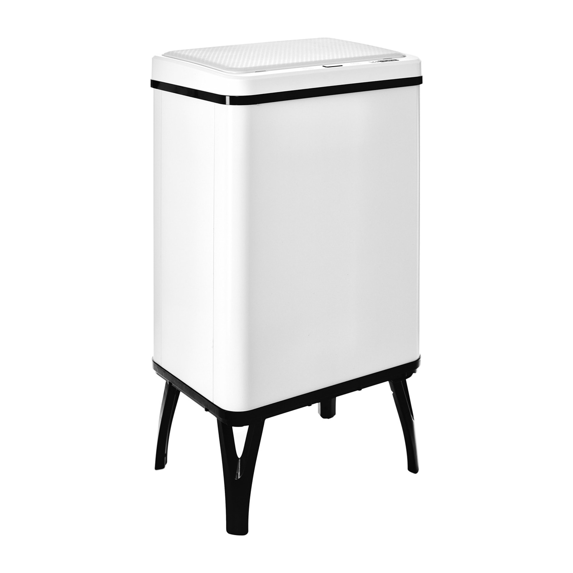 Well home - cubo de basura inteligente con apertura automática y contacto manual en color blanco.