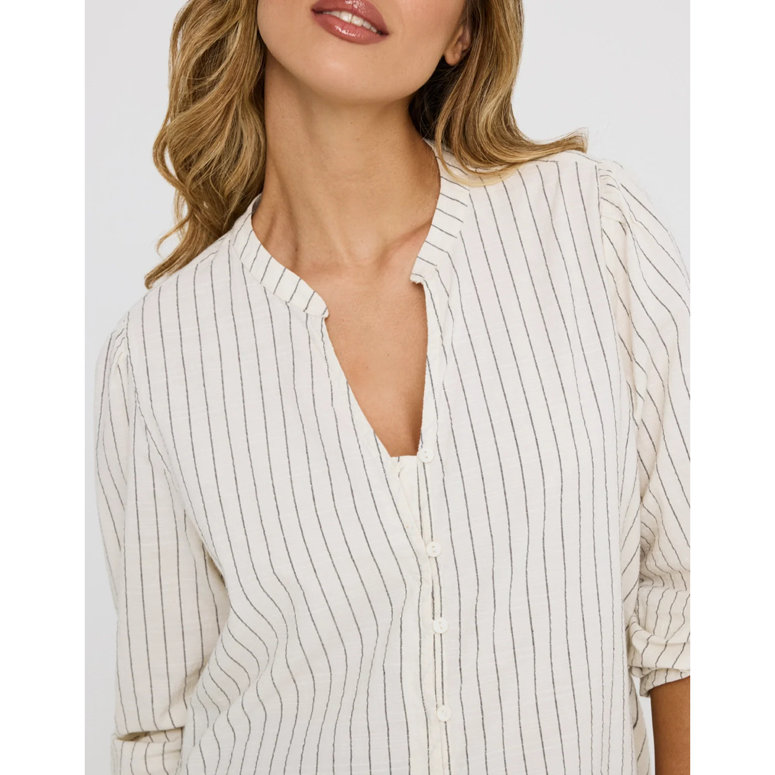 Camisa Manga Larga Rayas Off White - Tylus