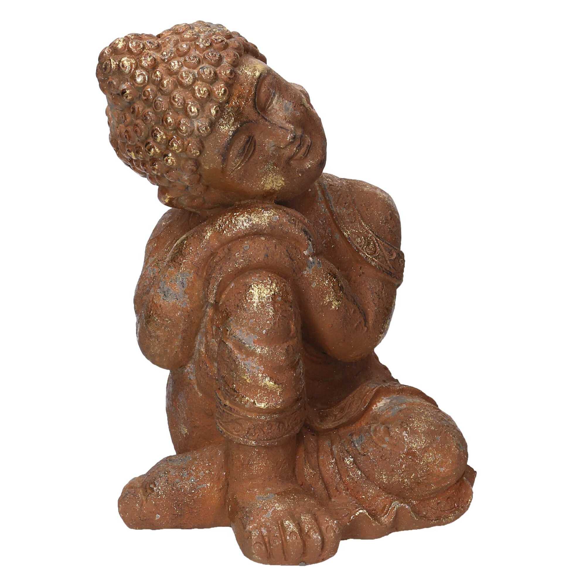 Buddha in resina bronzo cm25,4x25,2h34,6