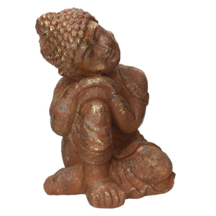 Buddha in resina bronzo cm25,4x25,2h34,6
