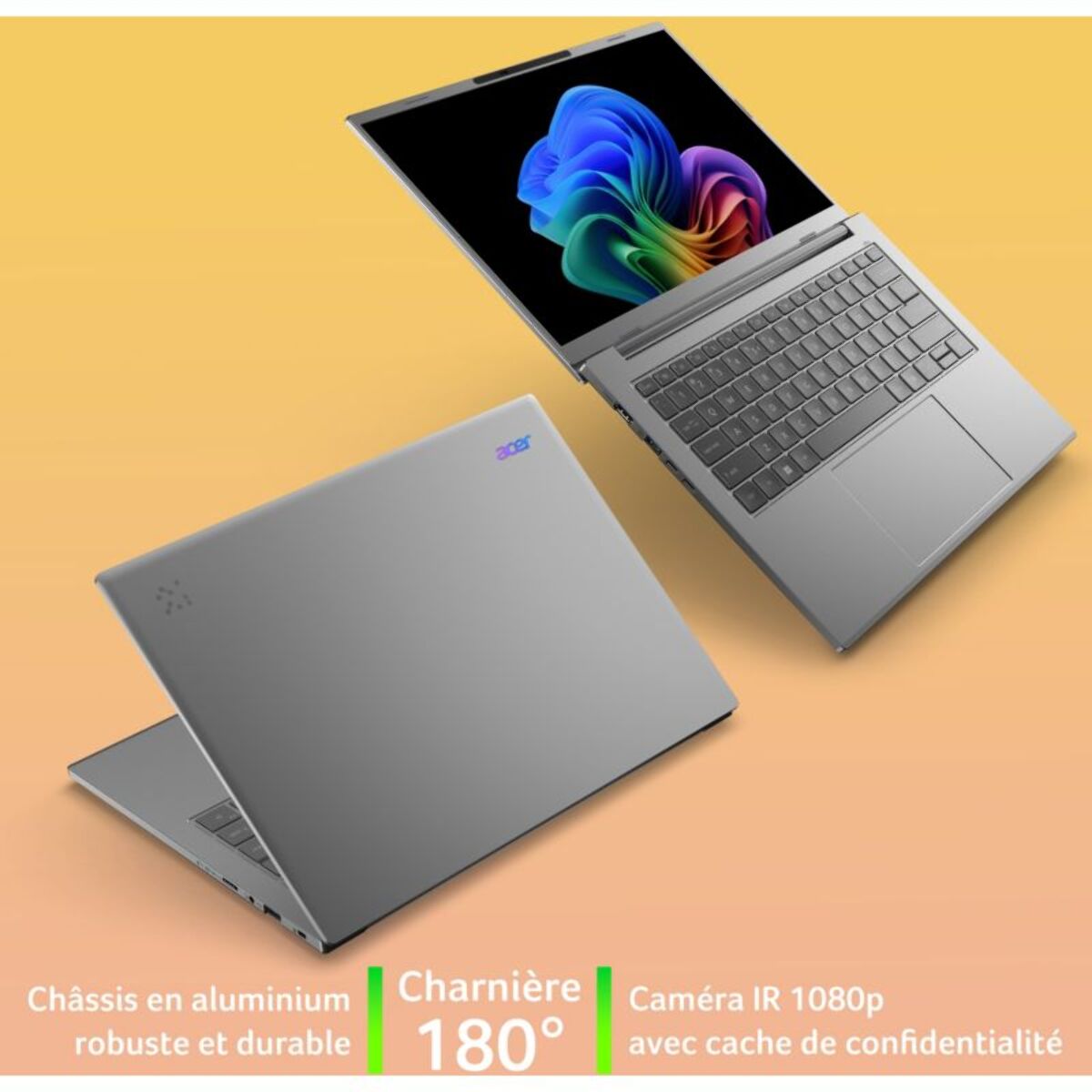 Ordinateur portable ACER Aspire A14-61M-R74Y 14" OLED AMD Ryzen AI 7 350 16 Go RAM DDR5 SSD 1 To Copilot+PC