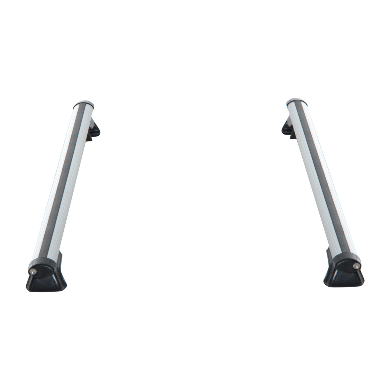 Barres de toit de voiture verrouillables 2 clés fournies dim. 125L x 5,5l x 7H cm aluminium gris noir