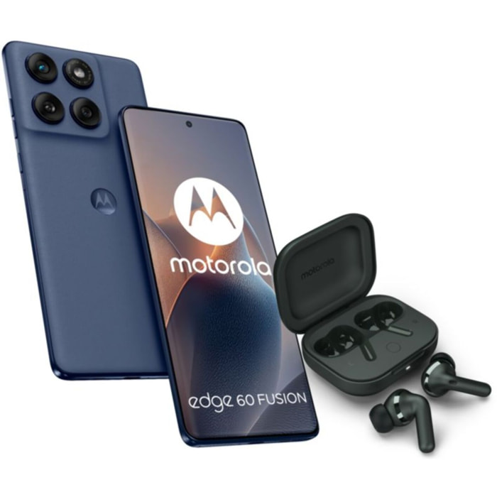 Smartphone MOTOROLA Pack Edge 60 Fusion Gris 256Go + Motobuds Plus