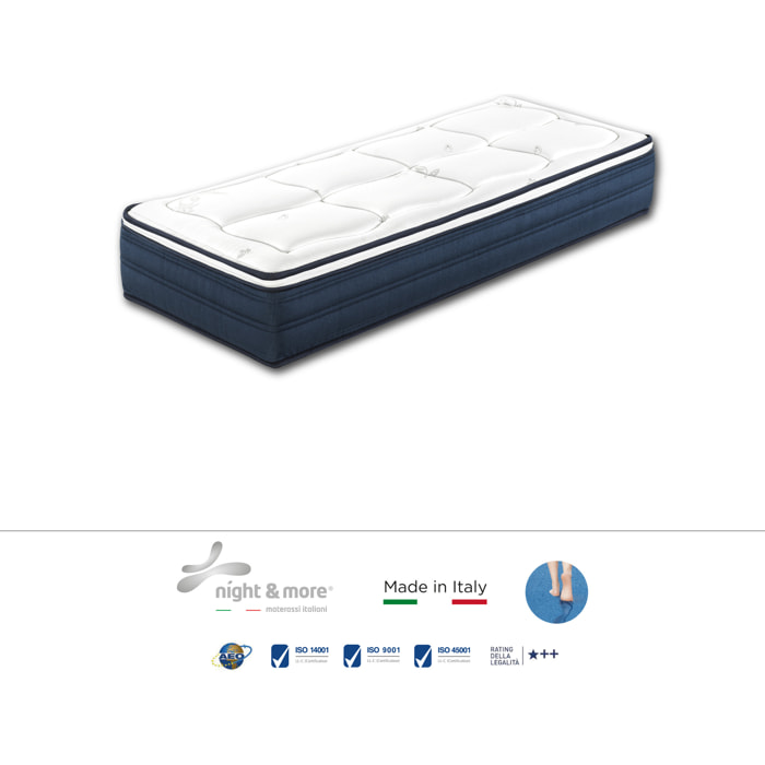 Combinazione: Materasso "Primula" 2cm memory foam H22 cm 90x200 con guanciale Aloe vera