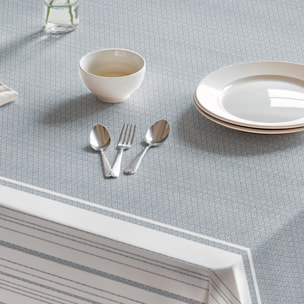 Nappe imprimée anti-tâches EDEN BLEU