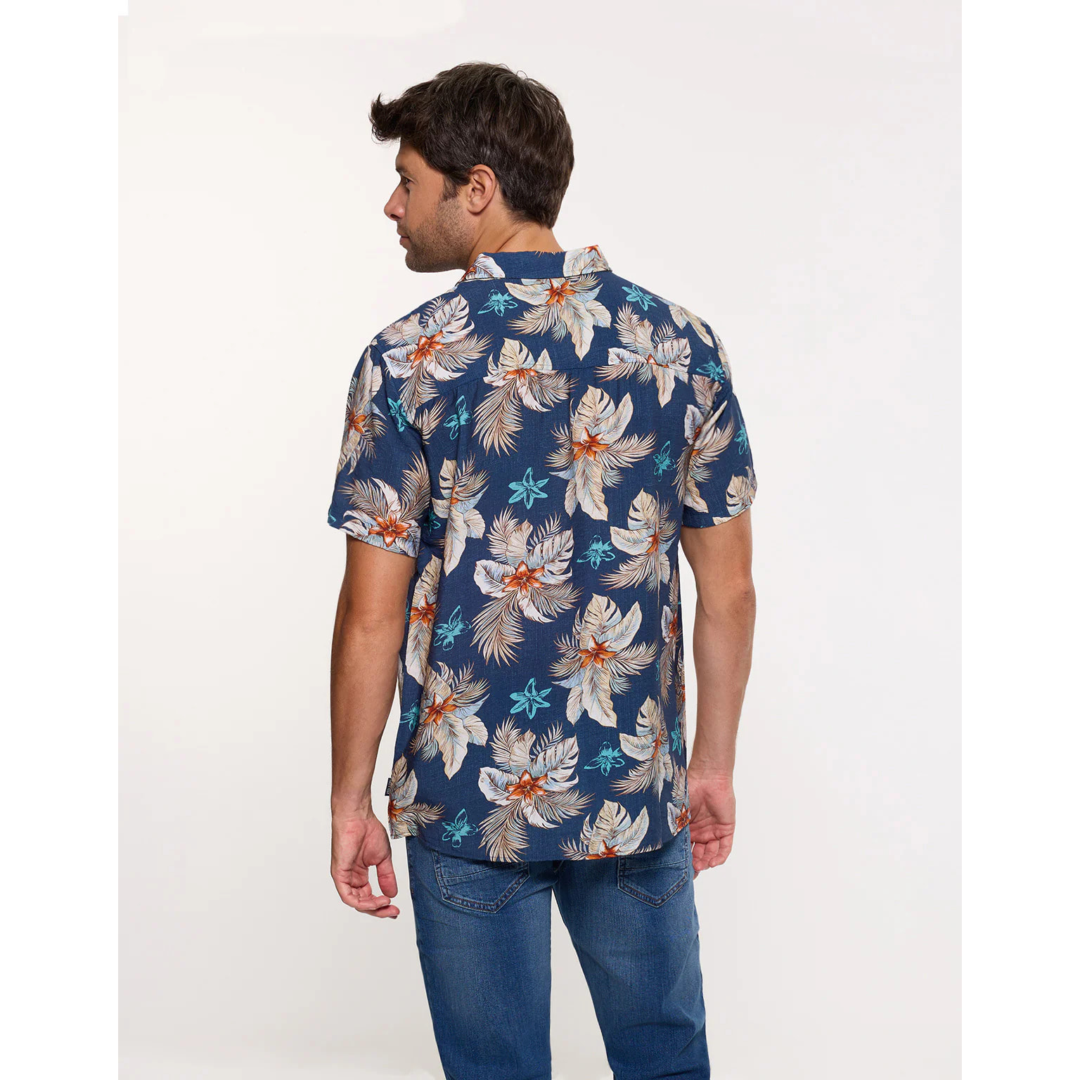 Camisa Manga Corta Azul Marino - Onail