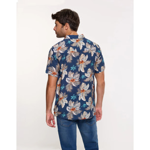 Camisa Manga Corta Azul Marino - Onail