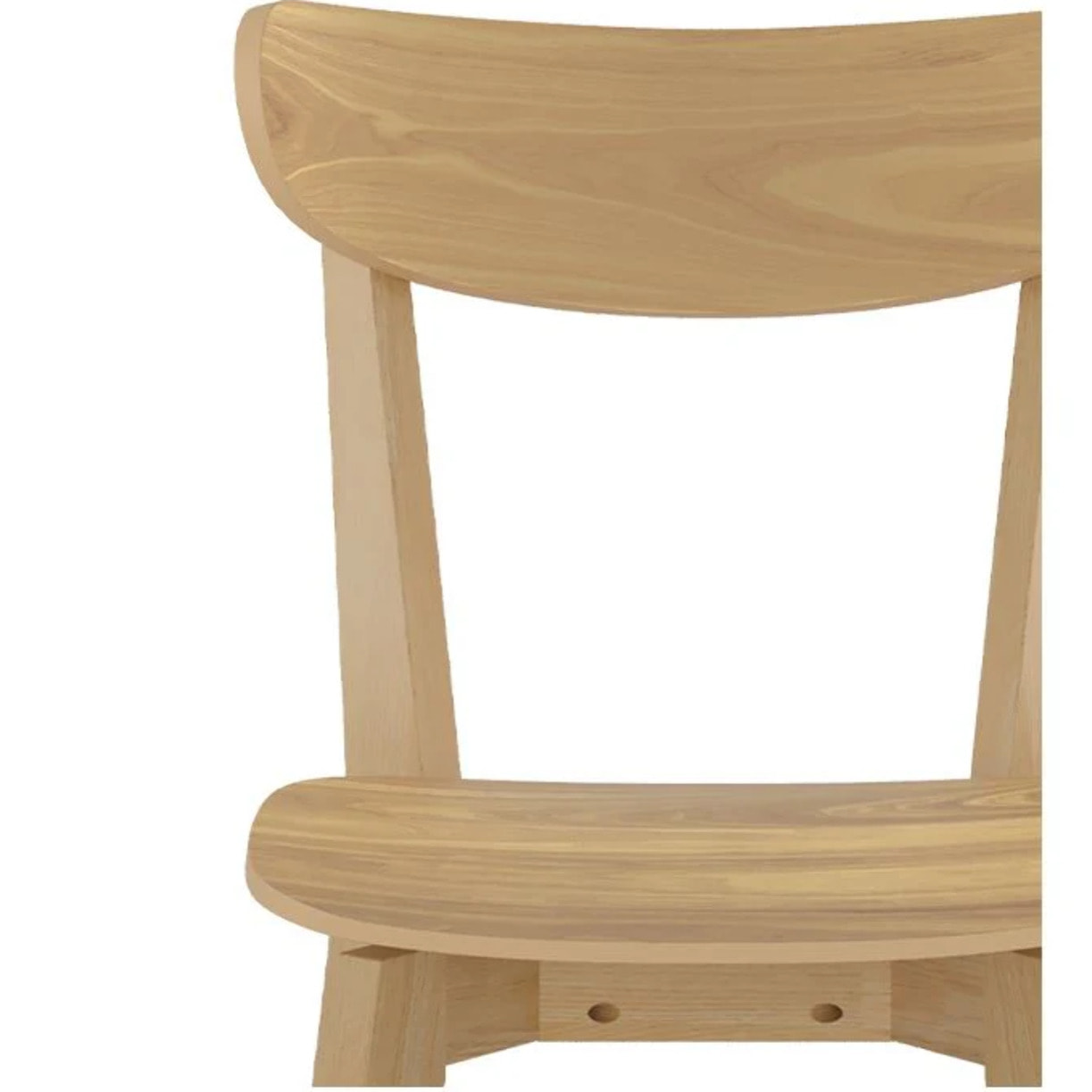 Lot de 2 chaises en bois clair - Tabata