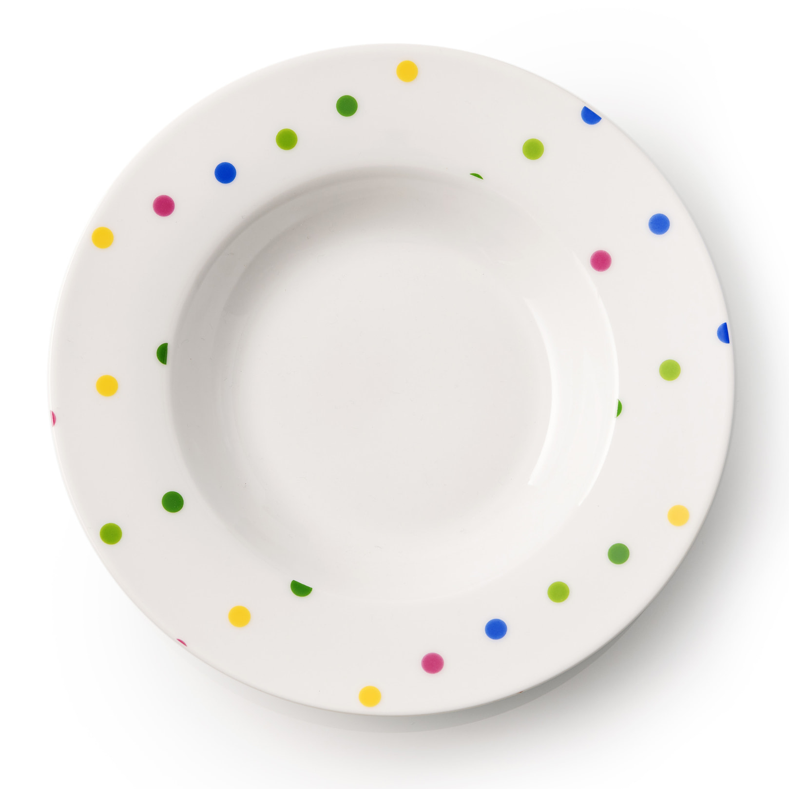 Set 18pcs vajilla porcelana diseño puntos de colores  benetton