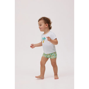 Completo costume boxer bimbo palme e maglietta