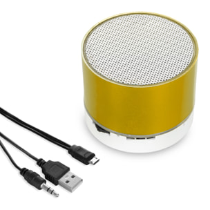 Altoparlante compatto Viancos Bluetooth 3.0 da 3W, con luce led, vivavoce e radio FM.