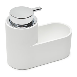Distributeur de savon et rangement, blanc (SATDKUCHB)