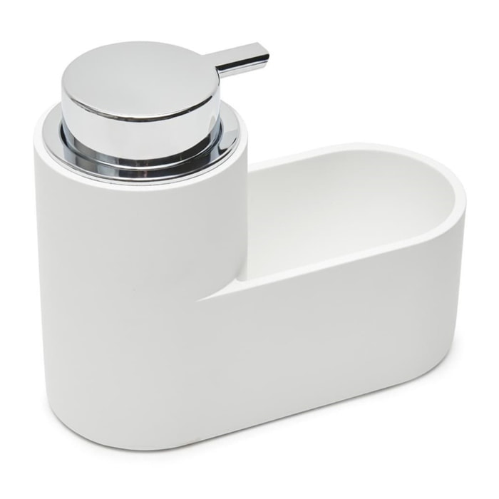Distributeur de savon et rangement, blanc (SATDKUCHB)