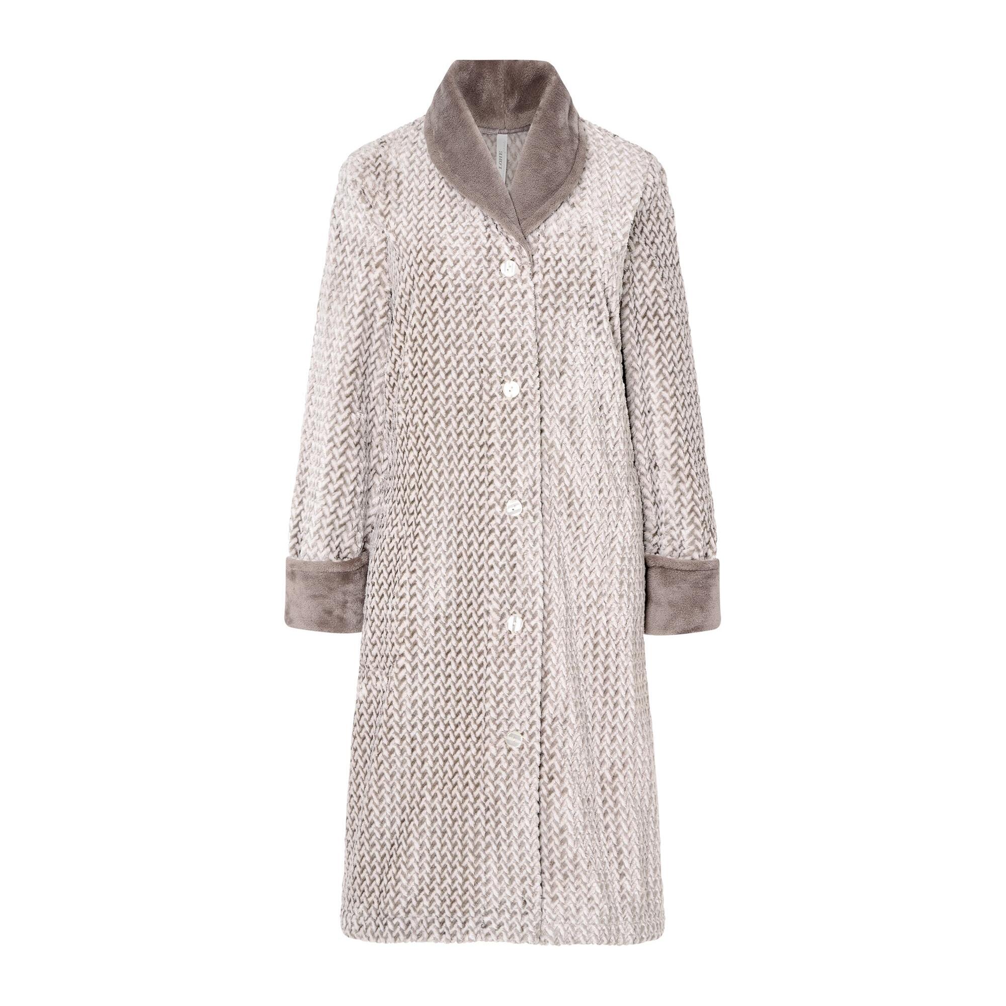 Bata larga de mujer gris