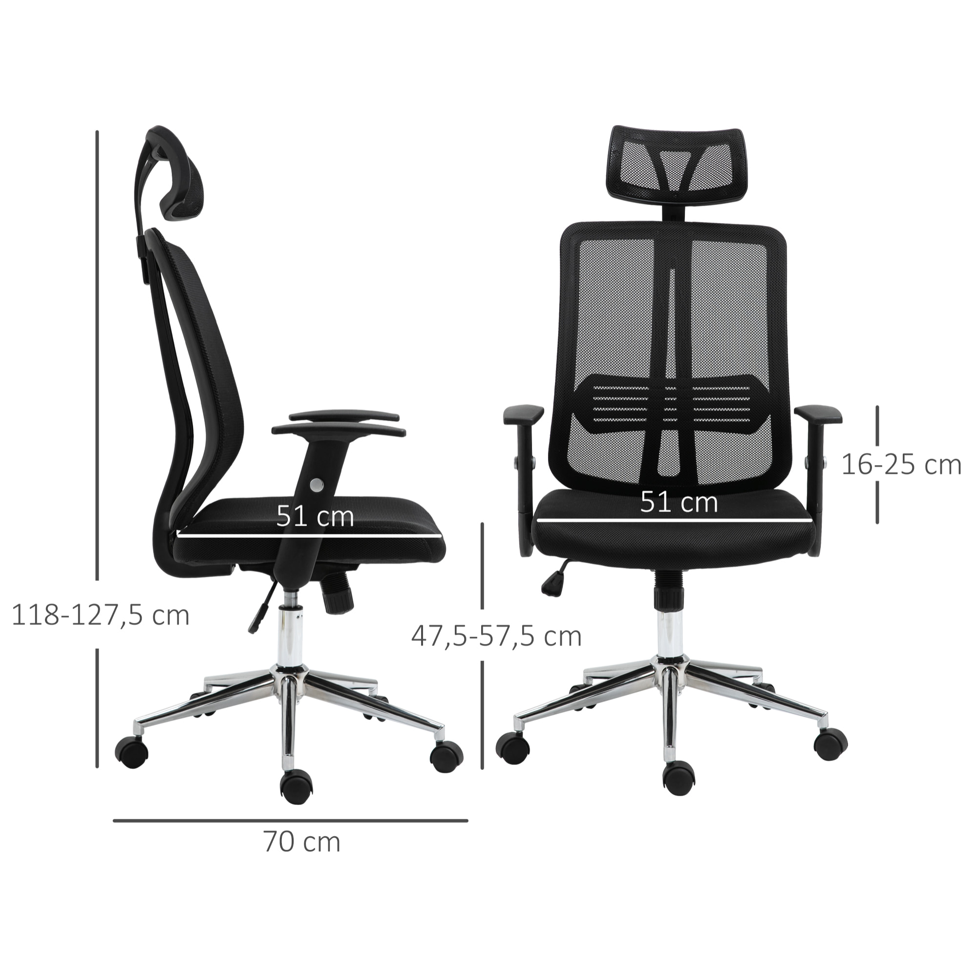 Fauteuil de bureau manager grand confort chaise de bureau réglable tissu maille polyester noir