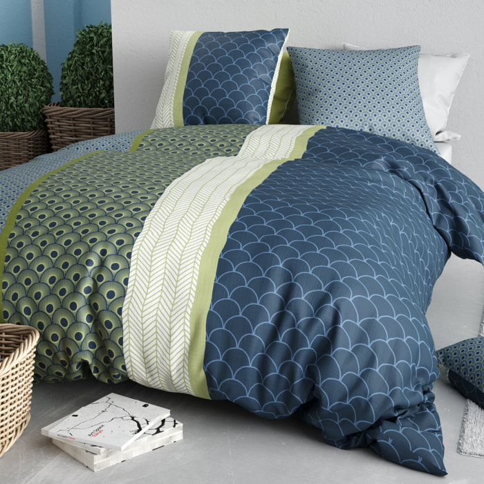 Parure housse de couette imprimée + 2 taies - polo