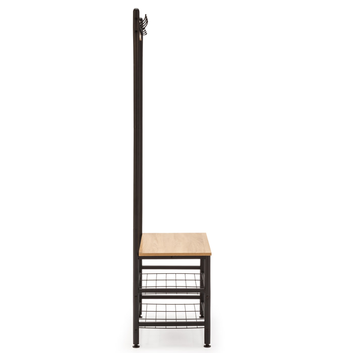 Ropero Lisa Roble/Negro 60cm