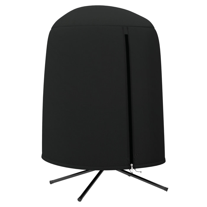 Housse de protection fauteuil suspendu de jardin - imperméable, zip - Ø 128 x 190H cm - noir