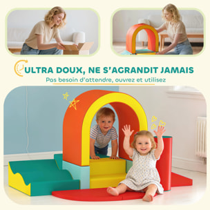 Parcours motricité bébé 10 pièces mousse EPE housse synthétique multicolore
