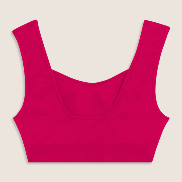 Top sportivo seamless con scollo a cuore e supporto leggero
