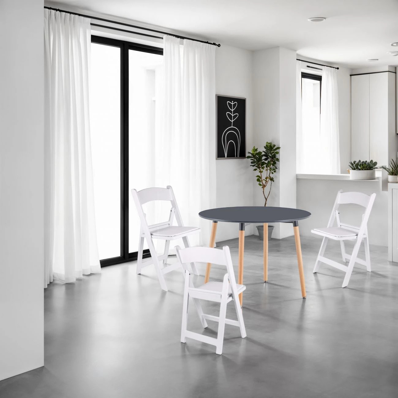 Pack 4 sillas plegables Pleggo Blanco