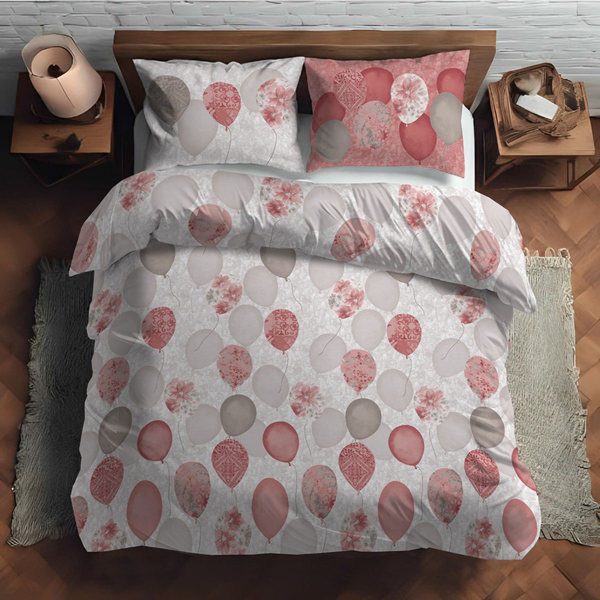 Parure copripiumino palloncini rosso