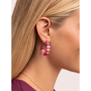 Orecchini Rosé Stones Acciao Placcato Oro