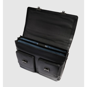 Piquadro Ventiquattrore in pelle porta pc e porta iPad® con protezione antiurto