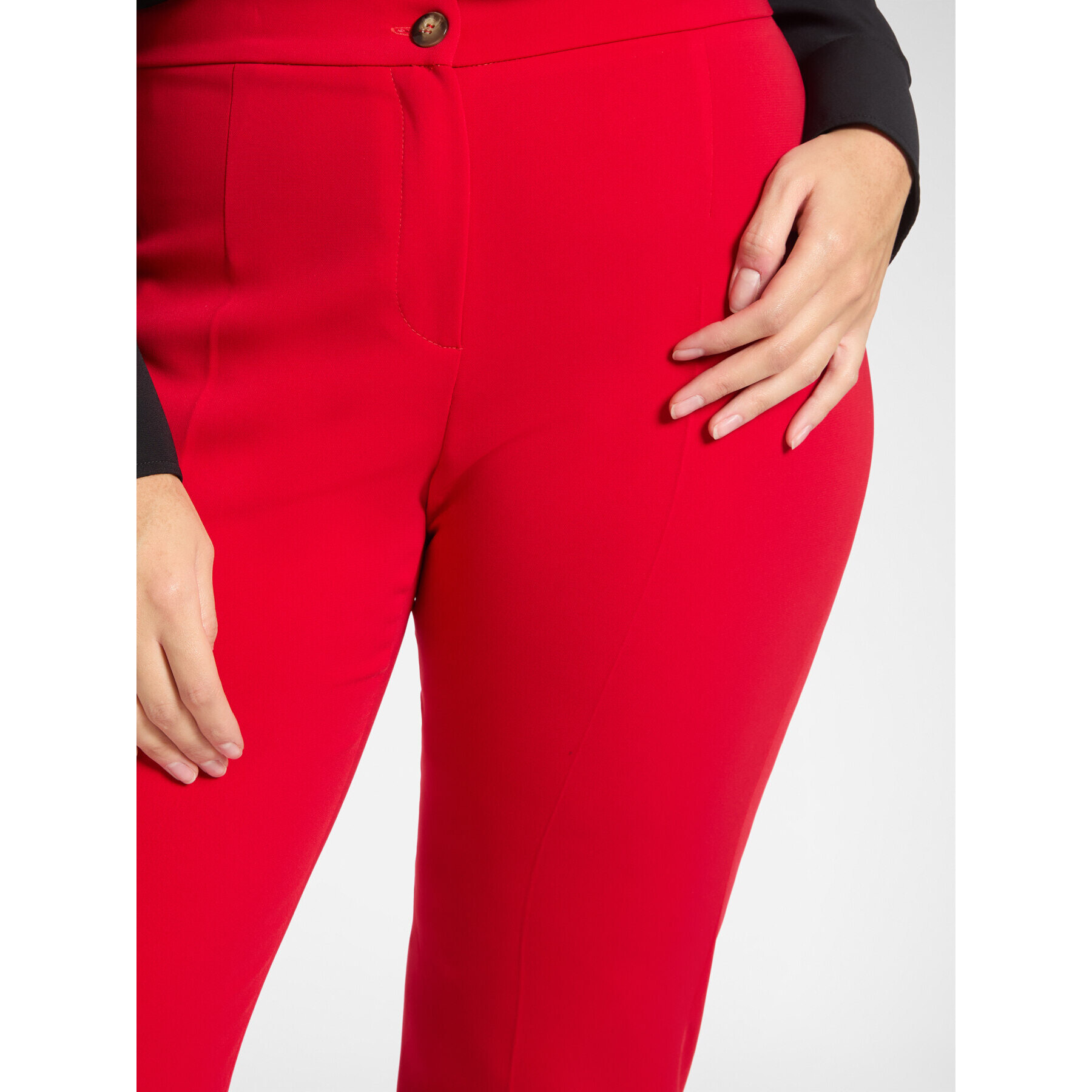 Elena Mirò - Pantaloni dritti in cady - Rosso